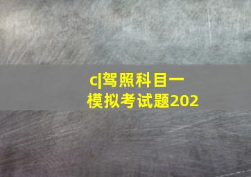 c|驾照科目一模拟考试题202